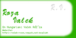 roza valek business card